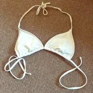 White triangle bikini top